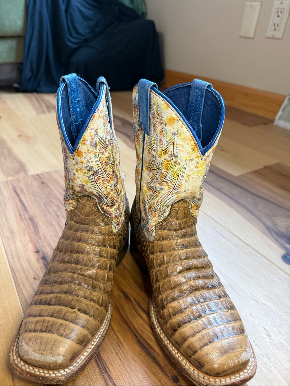 Roper Brown and Blue Kids Cowboy Boots